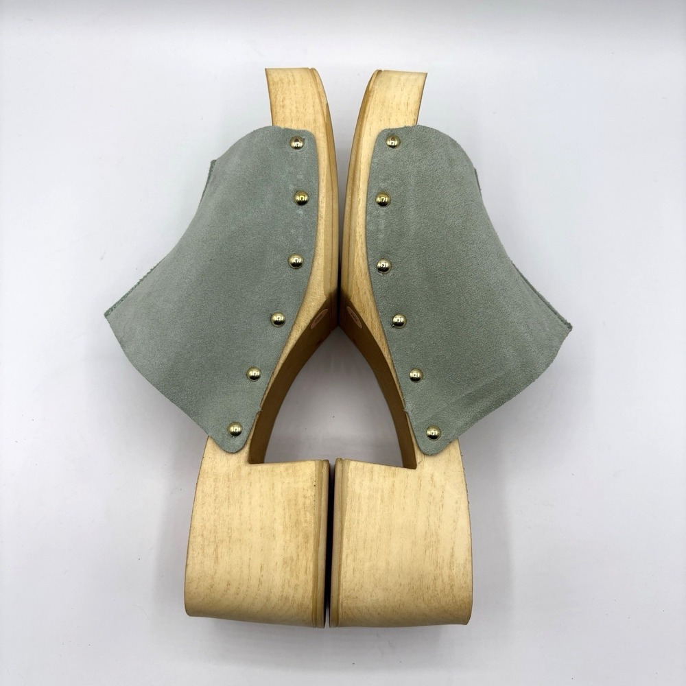 SEYCHELLES Scene Block Heel Sandal Women's Size 8.5 Sage Suede Platform NWOB - Picture 6 of 10